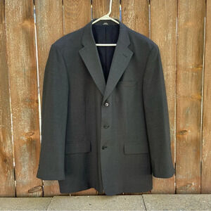 Haggar Men’s Blazer Suit Jacket Dark Grey Size 44R